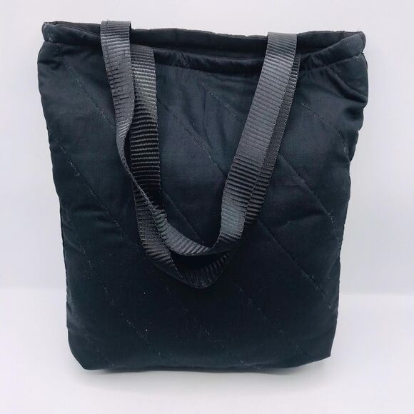 Basic Lizbet Library Market Tote Bag, Black 13x12.5x3 Inches With Pockets - Picture 6 of 8